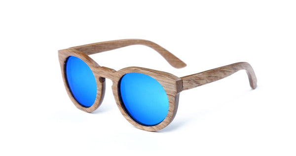 Round Wooden Frame Sunglasses