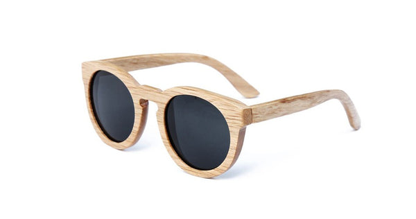 Round Wooden Frame Sunglasses