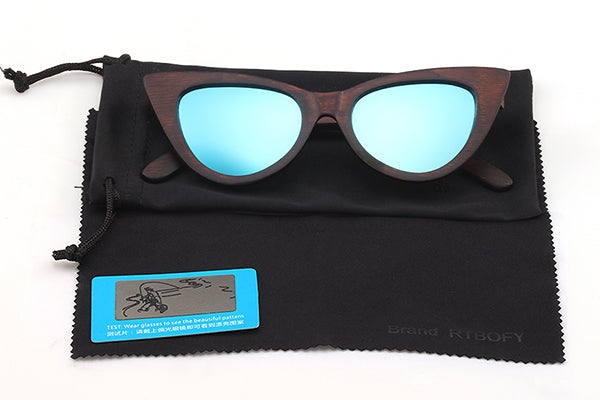 Polarized Lens Bamboo Frame Shades
