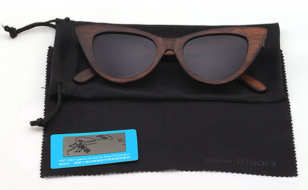 Polarized Lens Bamboo Frame Shades