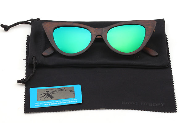 Polarized Lens Bamboo Frame Shades