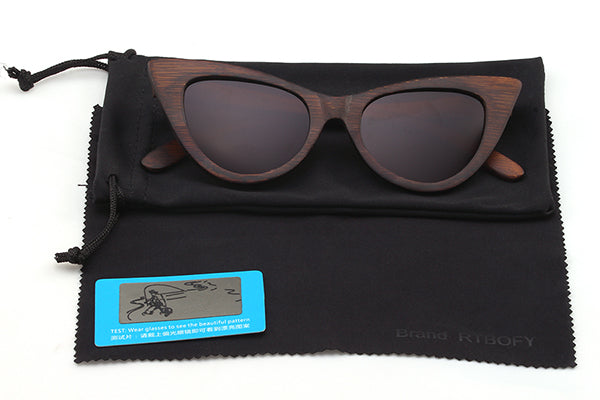 Polarized Lens Bamboo Frame Shades