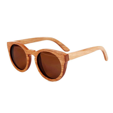 Round Wooden Frame Sunglasses