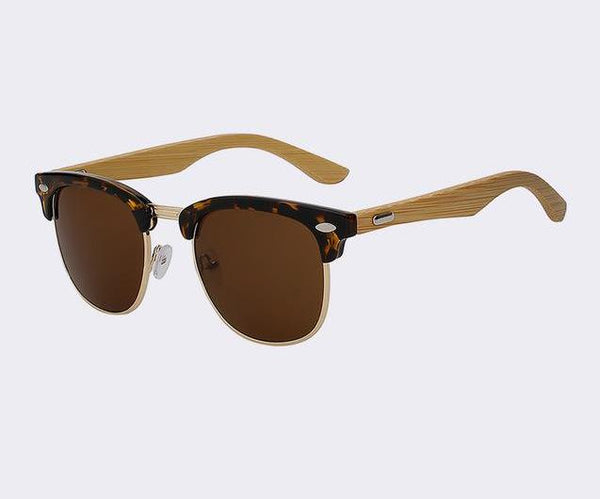 Half Metal Bamboo Sunglasses