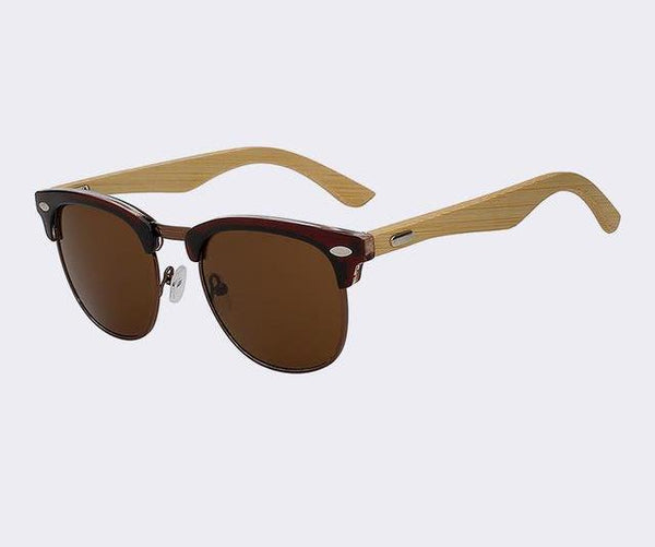 Half Metal Bamboo Sunglasses